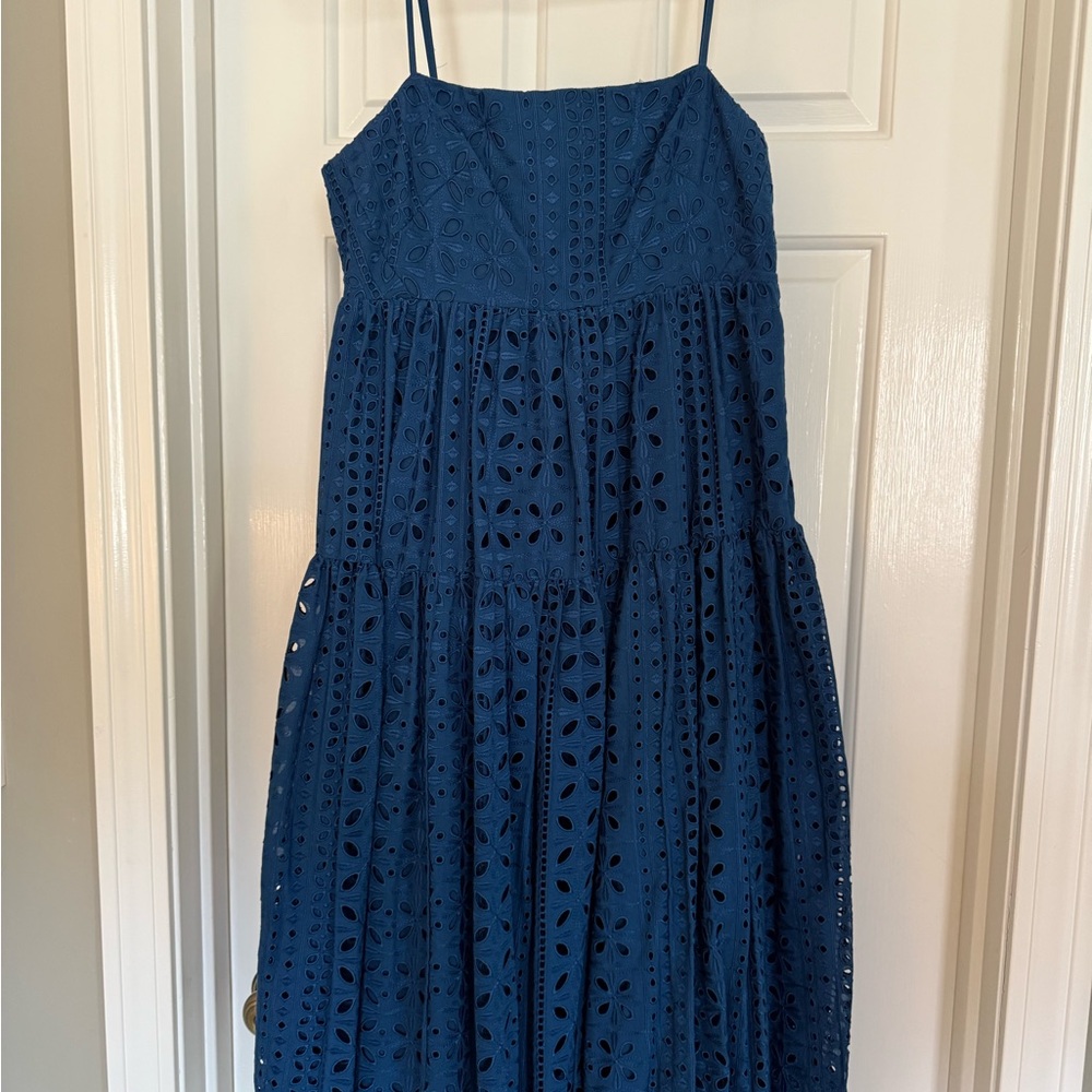 J Crew Blue Eyelet Sundress